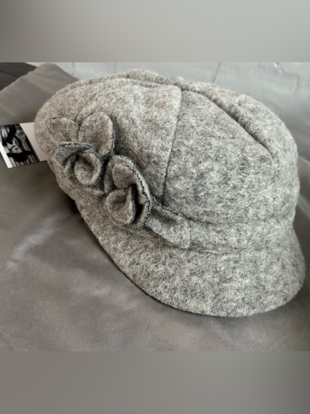 COMPLIT Wool Blend Gray Newsboy Cap